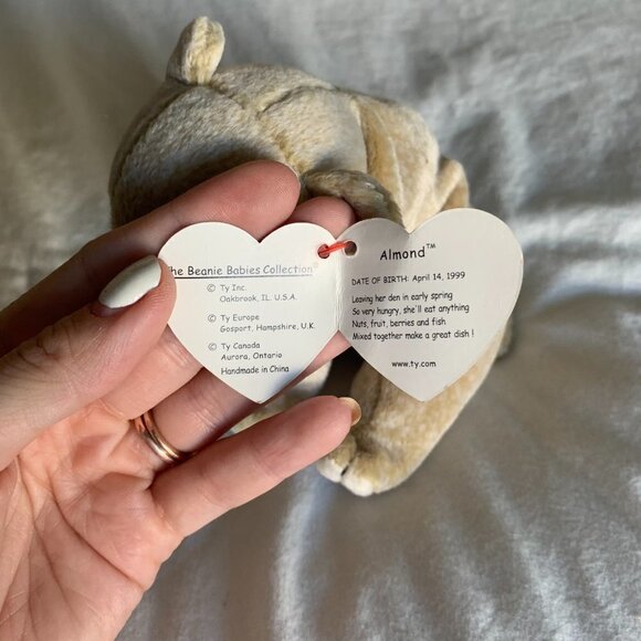 TY Beanie Baby Almond - Picture 3 of 3
